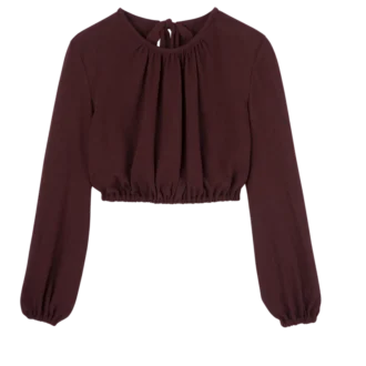 Burdeos – Top de jersey crepé