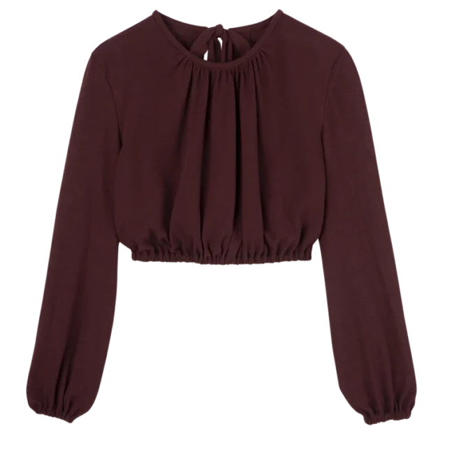 Burdeos – Top de jersey crepé