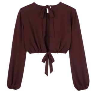 Burdeos – Top de jersey crepé