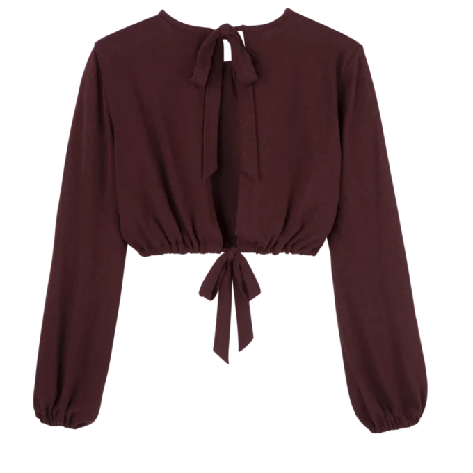 Burdeos – Top de jersey crepé