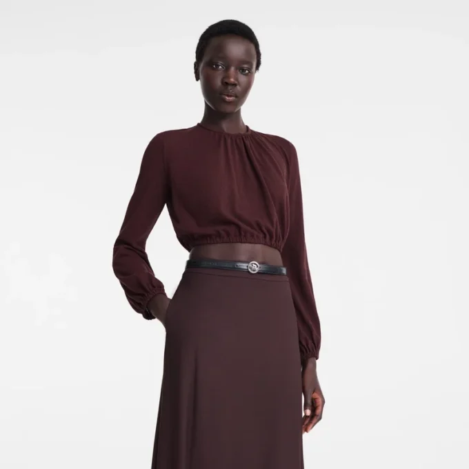 Burdeos – Top de jersey crepé