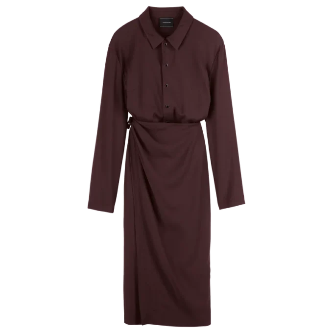 Burdeos – Vestido de crepé