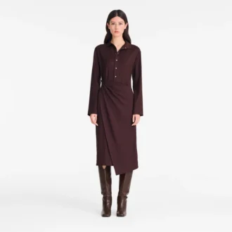 Burdeos – Vestido de crepé