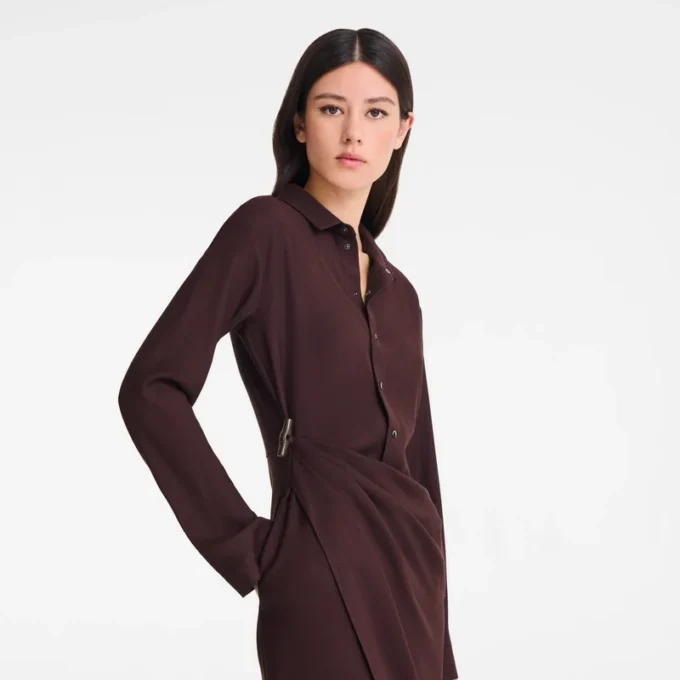 Burdeos – Vestido de crepé