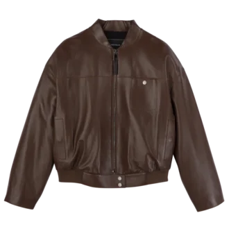 Café – Chaqueta de cuero