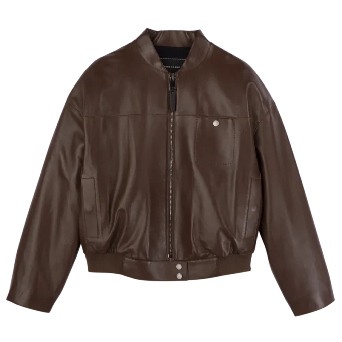 Café – Chaqueta de cuero