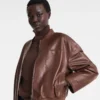 Café – Chaqueta de cuero