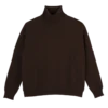 Café – Jersey de cuello alto de punto