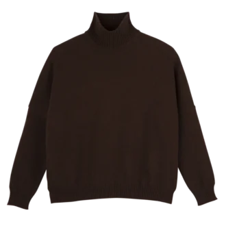 Café – Jersey de cuello alto de punto