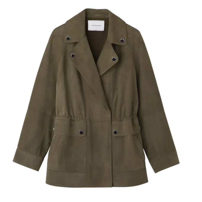 Caqui – Chaqueta safari de piel