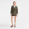 Caqui – Chaqueta safari de piel