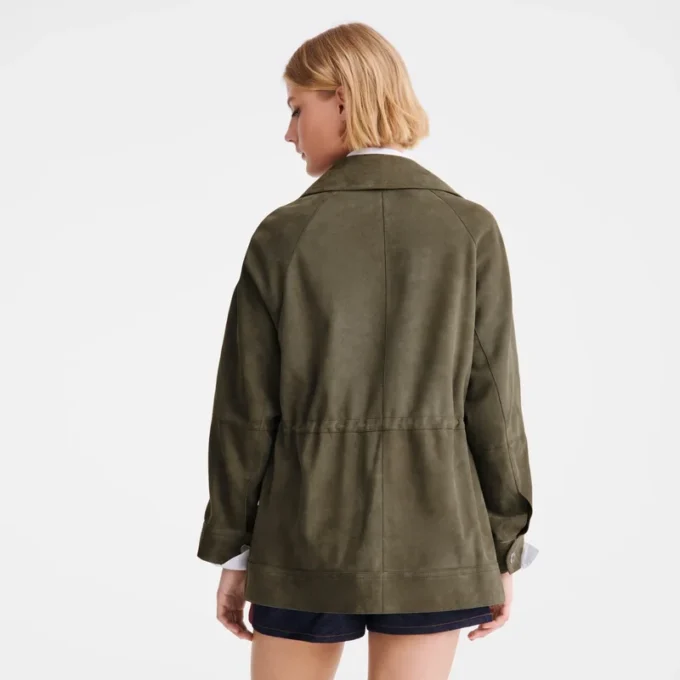 Caqui – Chaqueta safari de piel