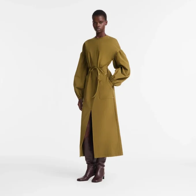 Caqui – Vestido de popelín