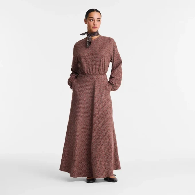 Cashew – Vestido de algodón jacquard