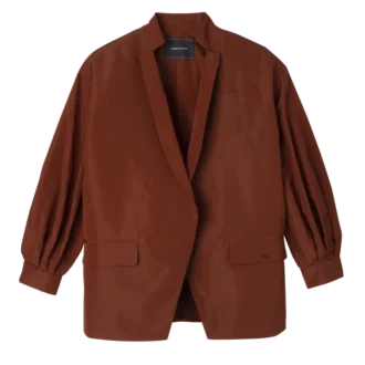 Castaño – Chaqueta kimono de tafetán técnico