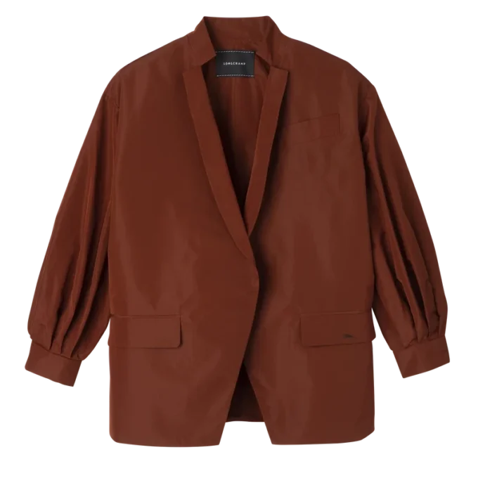 Castaño – Chaqueta kimono de tafetán técnico