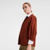 Castaño – Chaqueta kimono de tafetán técnico