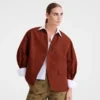 Castaño – Chaqueta kimono de tafetán técnico