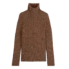 Chocolate – Jersey de cuello alto de punto