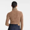Chocolate – Jersey de cuello alto de punto