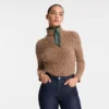 Chocolate – Jersey de cuello alto de punto
