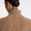 Chocolate – Jersey de cuello alto de punto
