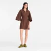 Chocolate – Vestido de popelín