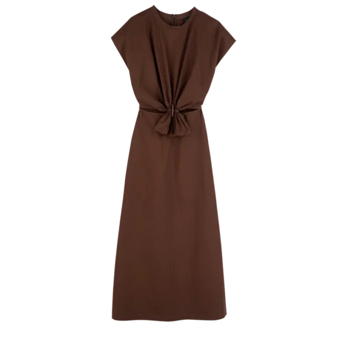 Chocolate – Vestido de popelín