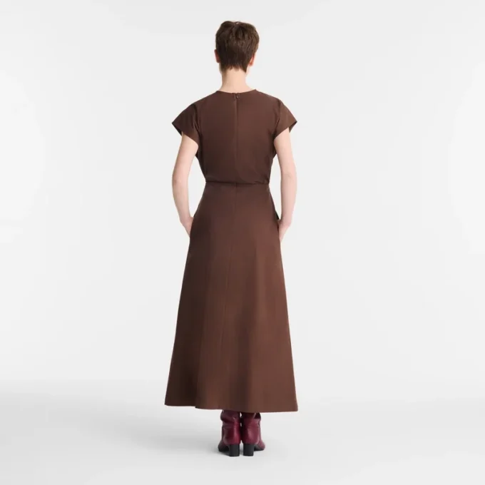 Chocolate – Vestido de popelín