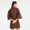 Chocolate – Vestido de popelín
