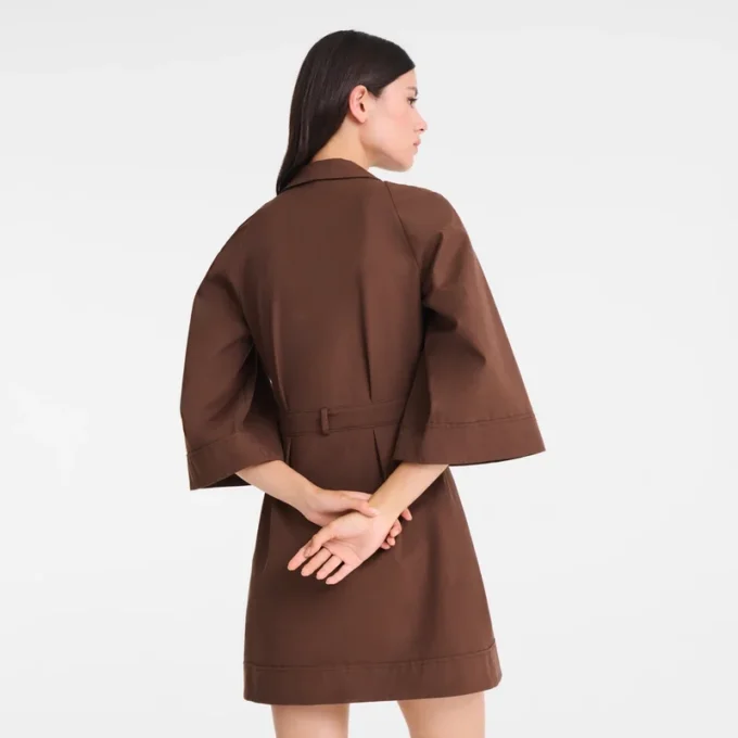 Chocolate – Vestido de popelín