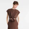 Chocolate – Vestido de popelín