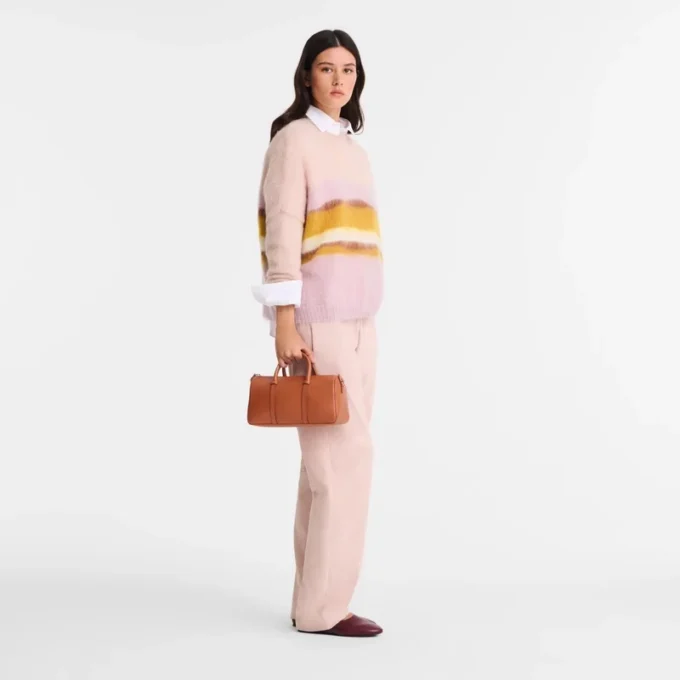 Cognac – Bolso de mano Daylong M de piel