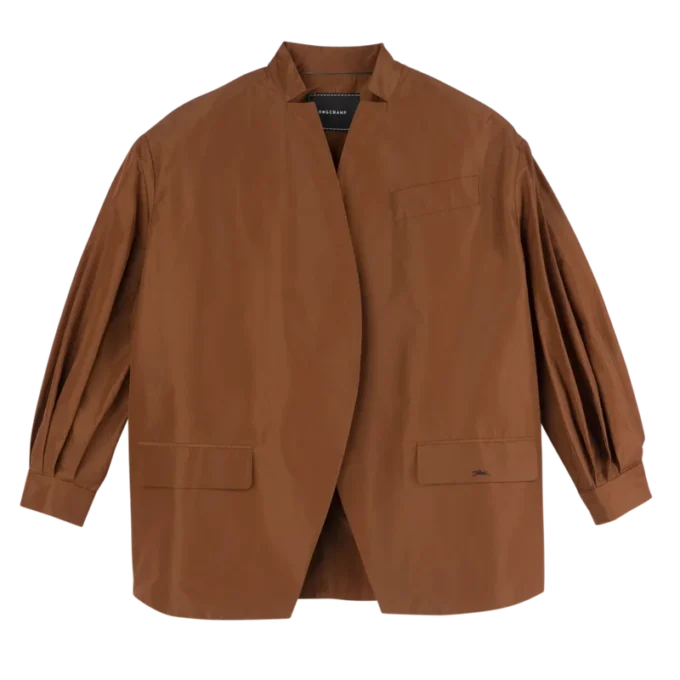 Cognac – Chaqueta kimono de tafetán técnico
