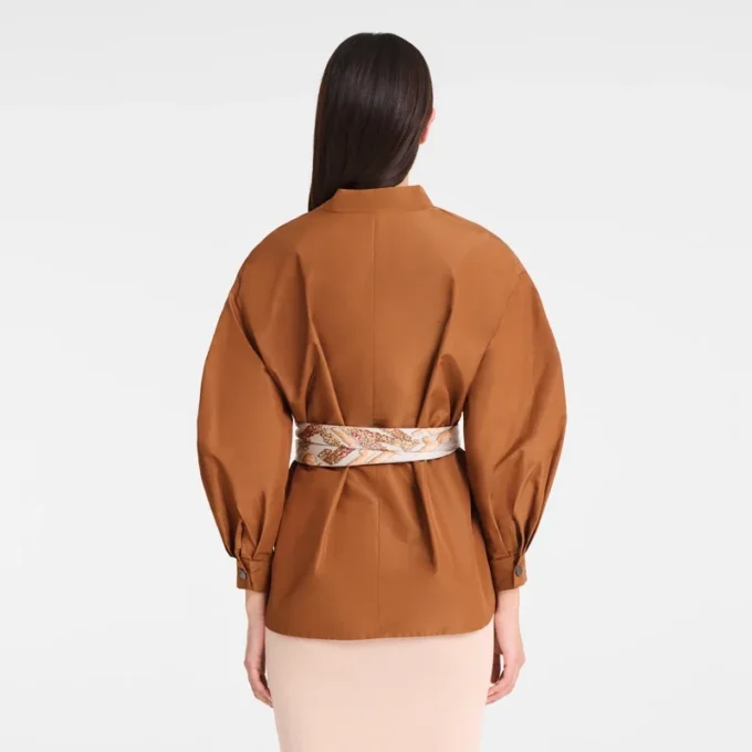 Cognac – Chaqueta kimono de tafetán técnico