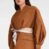 Cognac – Chaqueta kimono de tafetán técnico