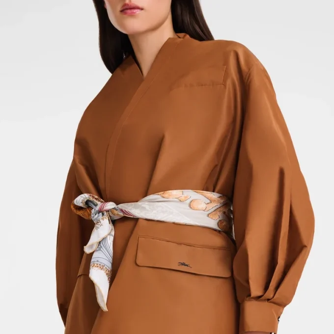 Cognac – Chaqueta kimono de tafetán técnico