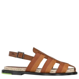 Cognac – Sandalias Shadow de cuero