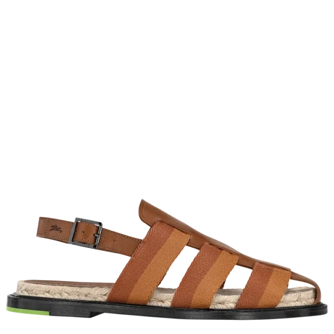 Cognac – Sandalias Shadow de cuero
