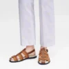 Cognac – Sandalias Shadow de cuero