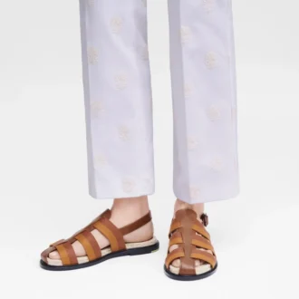 Cognac – Sandalias Shadow de cuero