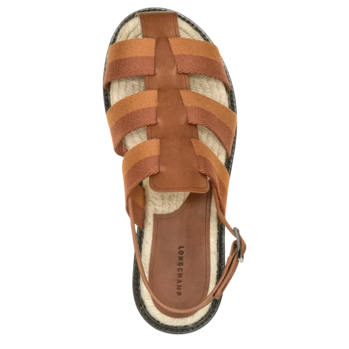 Cognac – Sandalias Shadow de cuero