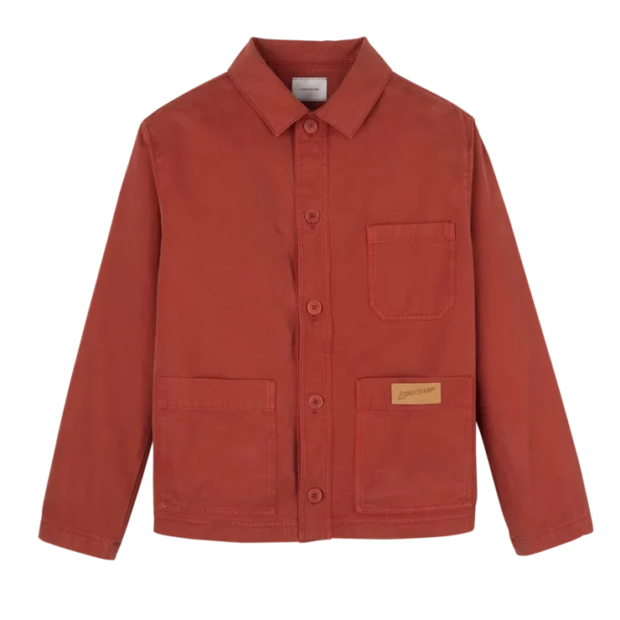 Coral – Chaqueta de algodón sobreteñido