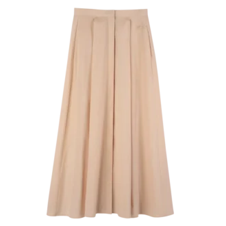 Crema – Falda midi de popelín