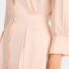 Crema – Falda midi de popelín