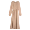 Crema – Jersey de crepé Vestido largo
