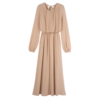 Crema – Jersey de crepé Vestido largo