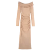 Crema – Jersey de crepé Vestido largo
