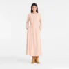 Crema – Jersey de crepé Vestido largo