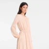 Crema – Jersey de crepé Vestido largo